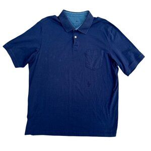 TOMMY BAHAMA Men's Size X-Large Blue Blue Pocket Short Sleeve Polo Shirt​​​​​​​